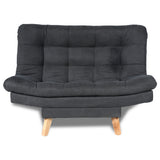 Sofacama Valencia Gris 115x93cm de Dos Puestos Reclinable sin Apoya Brazos