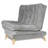 Sofacama Valencia Plata 115x93cm de Dos Puestos Reclinable sin Apoya Brazos