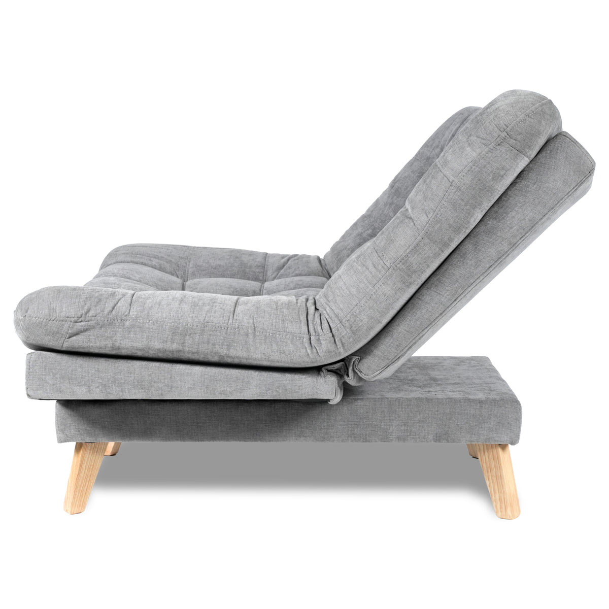 Sofacama Valencia Plata 115x93cm de Dos Puestos Reclinable sin Apoya Brazos