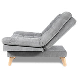 Sofacama Valencia Plata 115x93cm de Dos Puestos Reclinable sin Apoya Brazos