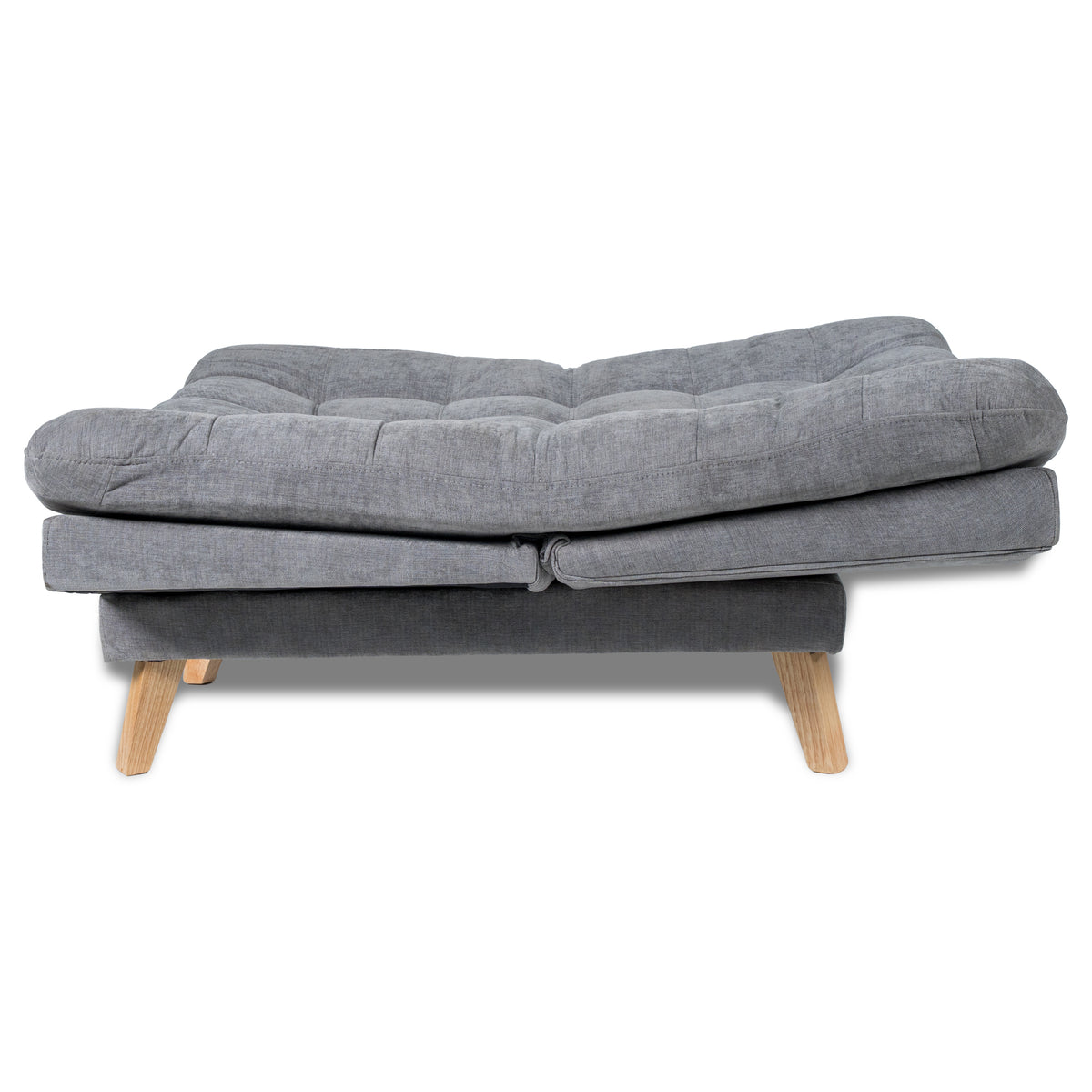 Sofacama Valencia Plata 115x93cm de Dos Puestos Reclinable sin Apoya Brazos