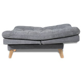 Sofacama Valencia Plata 115x93cm de Dos Puestos Reclinable sin Apoya Brazos