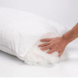 Almohada Satin Blanco y Gris 50x70cm Suave Hipoalergénico
