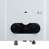 Calentador de Agua Haceb Blanco 32.2x55.5cm De Paso Tiro Forzado de 6 Litros