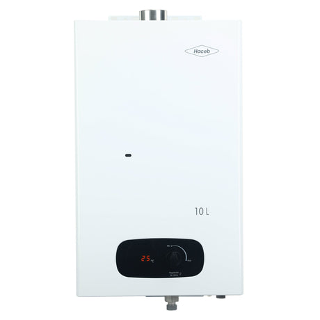 Calentador de Agua Haceb Blanco 34.5x63.3cm De Paso Tiro Forzado de 10 Litros