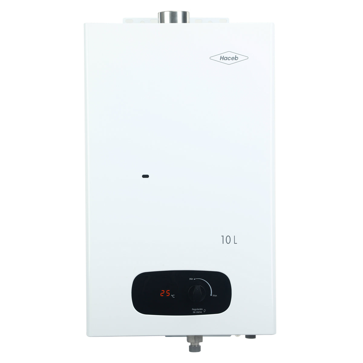 Calentador de Agua Haceb Blanco 34.5x63.3cm De Paso Tiro Forzado de 10 Litros