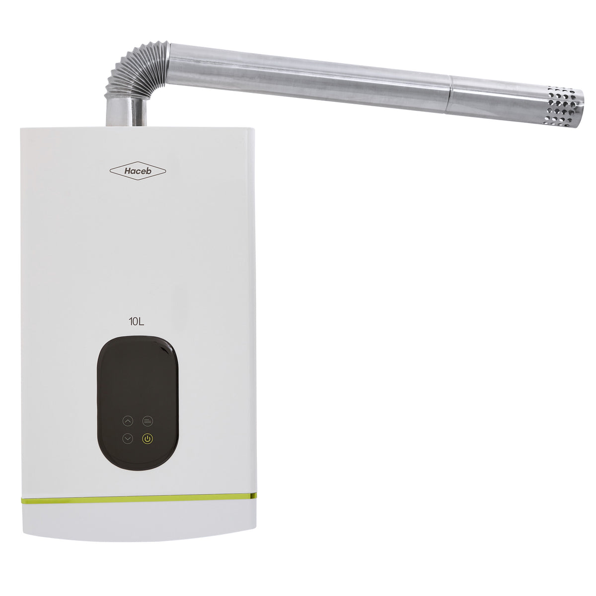 Calentador de Agua Haceb Modulante Blanco 33.7x59.6cm De Paso Tiro Forzado de 10 Litros