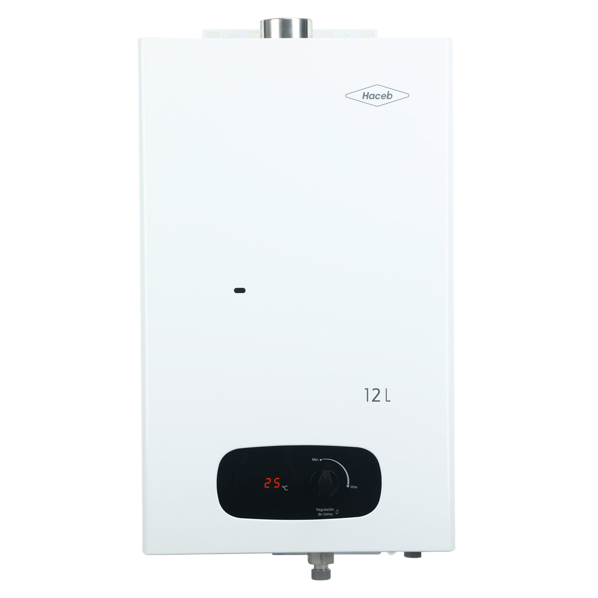 Calentador de Agua Haceb Blanco 34.5x63.3cm De Paso Tiro Forzado de 12 Litros
