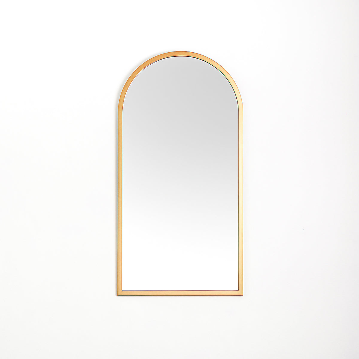 Espejo de Pared Dorado 40x80cm Arco Superior con Marco en Madera