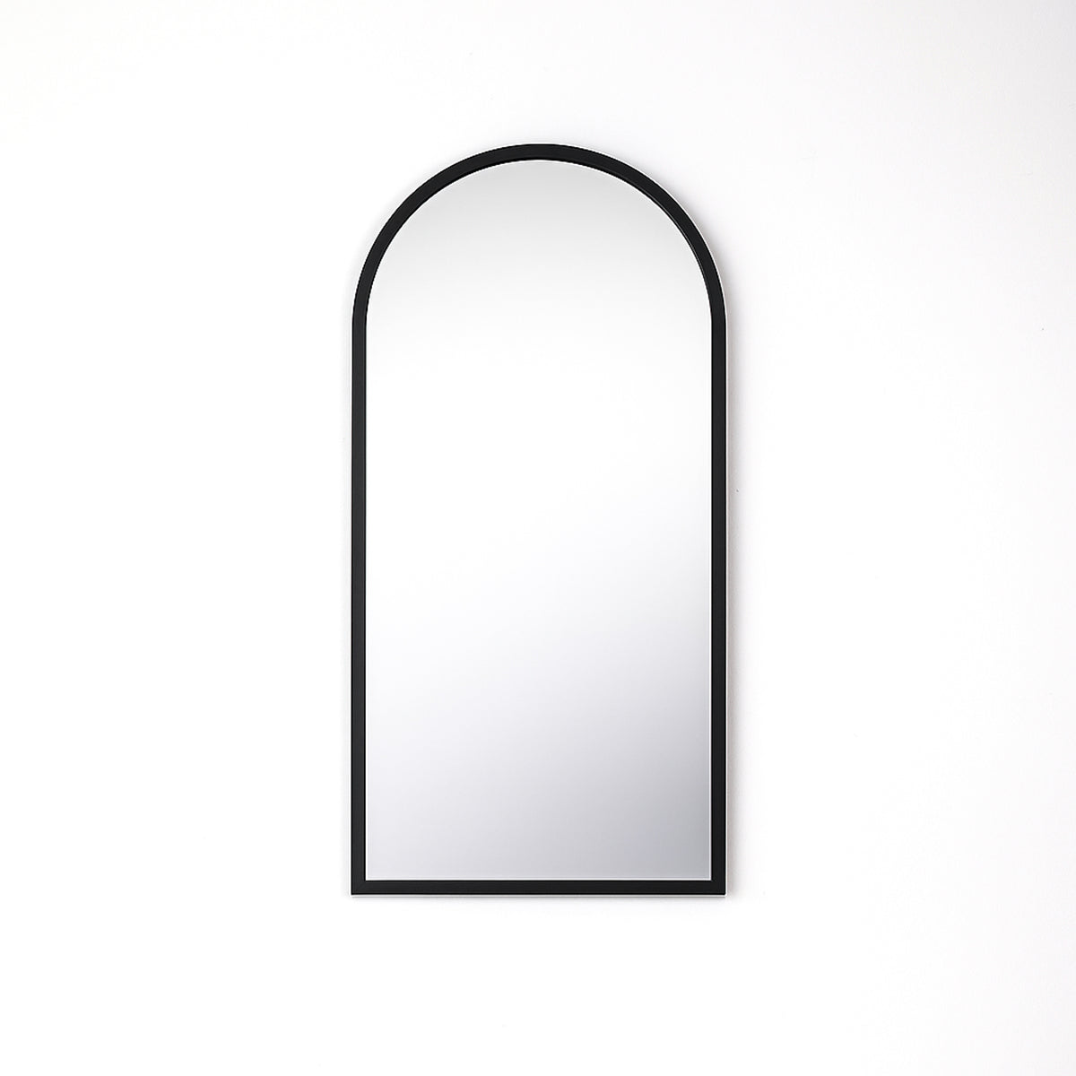 Espejo de Pared Negro 40x80cm Arco Superior con Marco en Madera