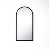 Espejo de Pared Negro 40x80cm Arco Superior con Marco en Madera