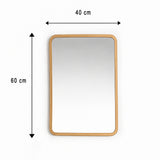 Espejo de Pared Lisboa Dorado 40x60cm Rectangular con Marco en Madera