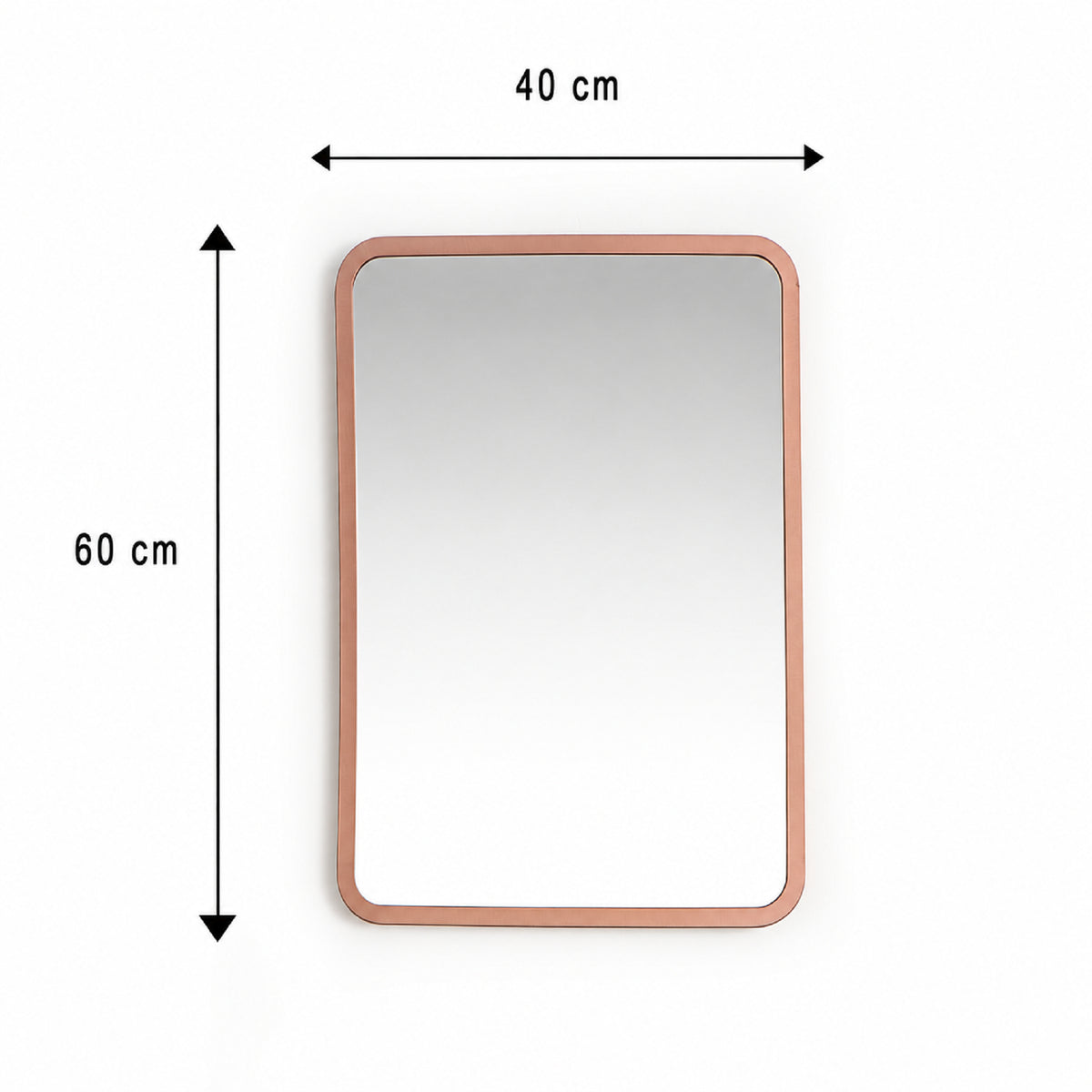 Espejo de Pared Lisboa Oro Rosa 40x60cm Rectangular con Marco en Madera