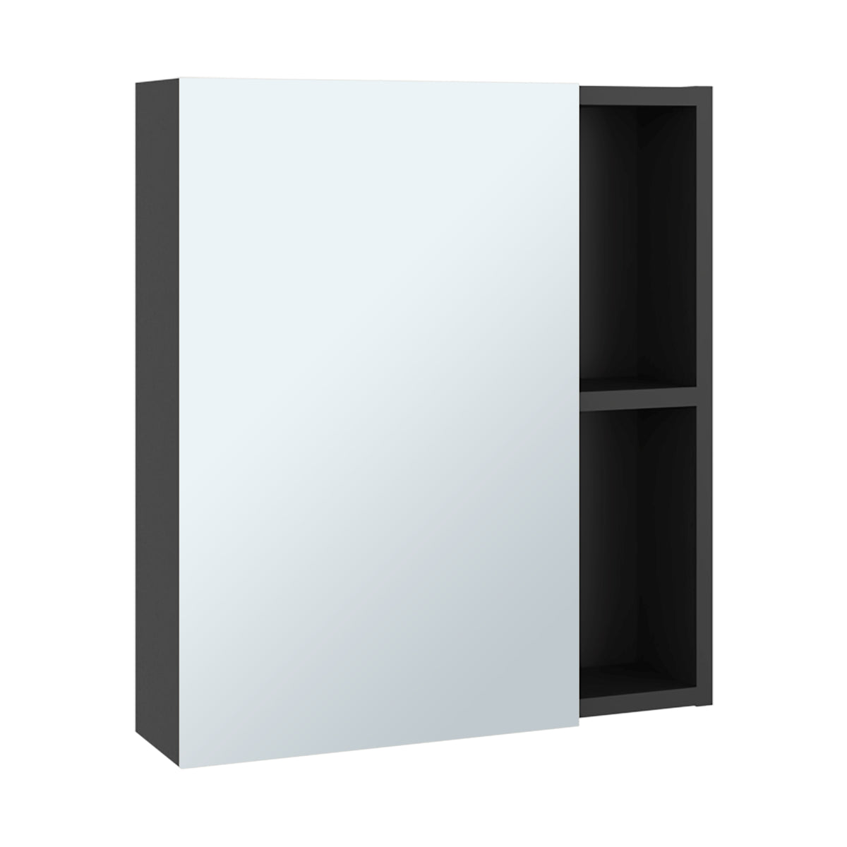 Gabinete de Baño Labelle Wengue 45x49.7cm Cuadrado con Espejo y con Tres Entrepaños