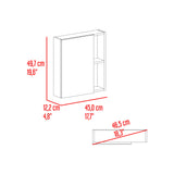 Gabinete de Baño Labelle Wengue 45x49.7cm Cuadrado con Espejo y con Tres Entrepaños