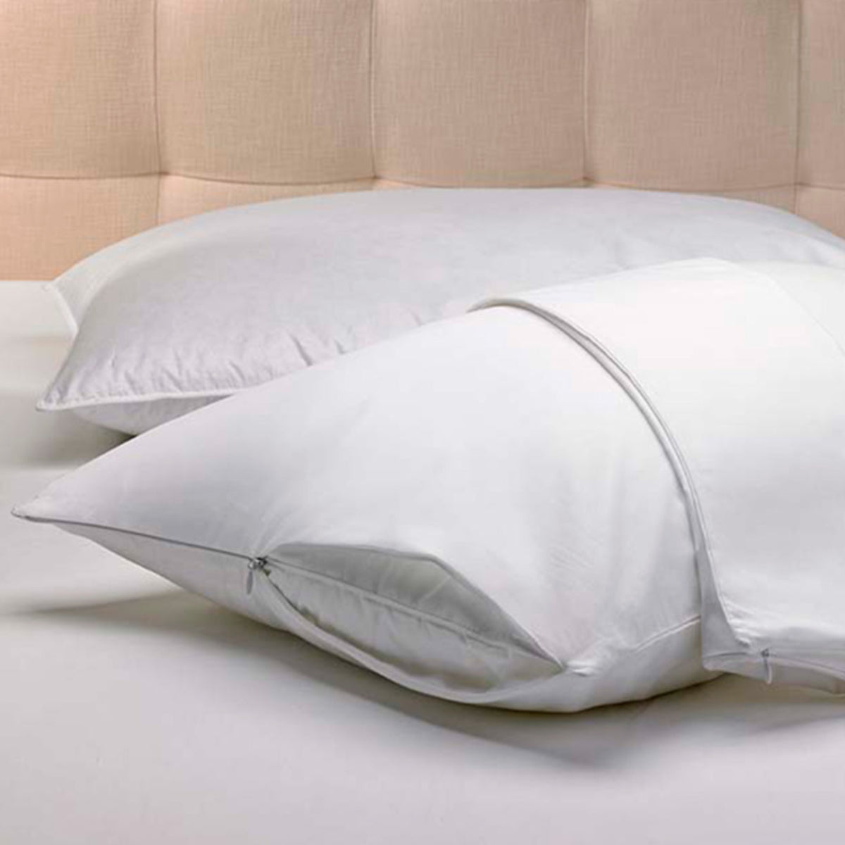 Protector de Almohada Terry Coralina Blanco 50x90cm 200 Hilos Antifluido