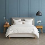 Combo Duvet y Funda de Almohada Blanco 280x240cm Cremallera Acolchado para Colchón King 200 X 200 Cm con Relleno de Sin Relleno Fondo Entero