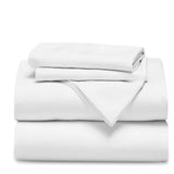 Juego de Sabanas Satin Blanco 160x190cm para Colchón Queen 160 X 190 Cm 250 Hilos Antifluido Fondo Entero