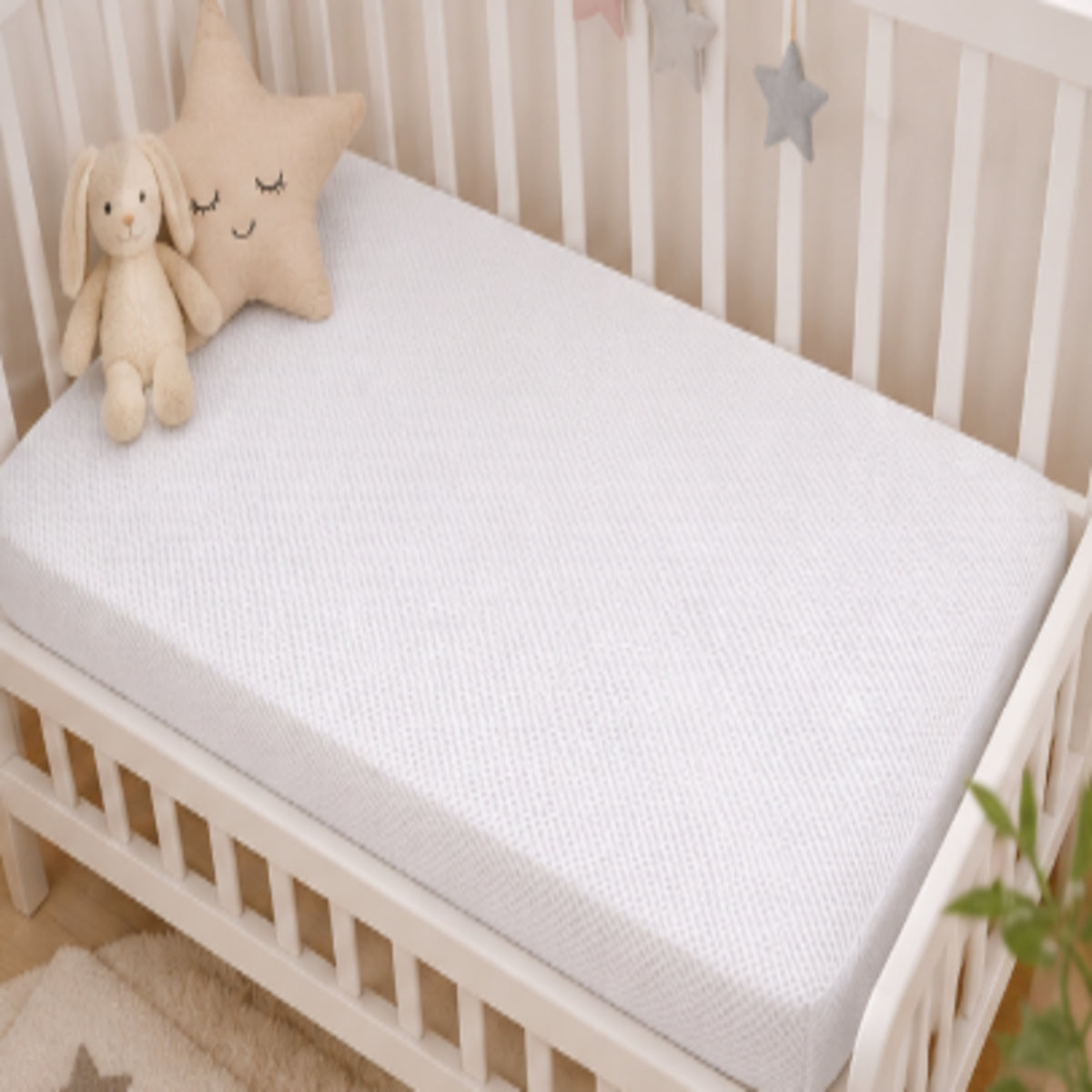 Protector de Colchón 3D Blanco 70x100cm Impermeable 200 Hilos para Colchón Infantil 70 X 100 Cm