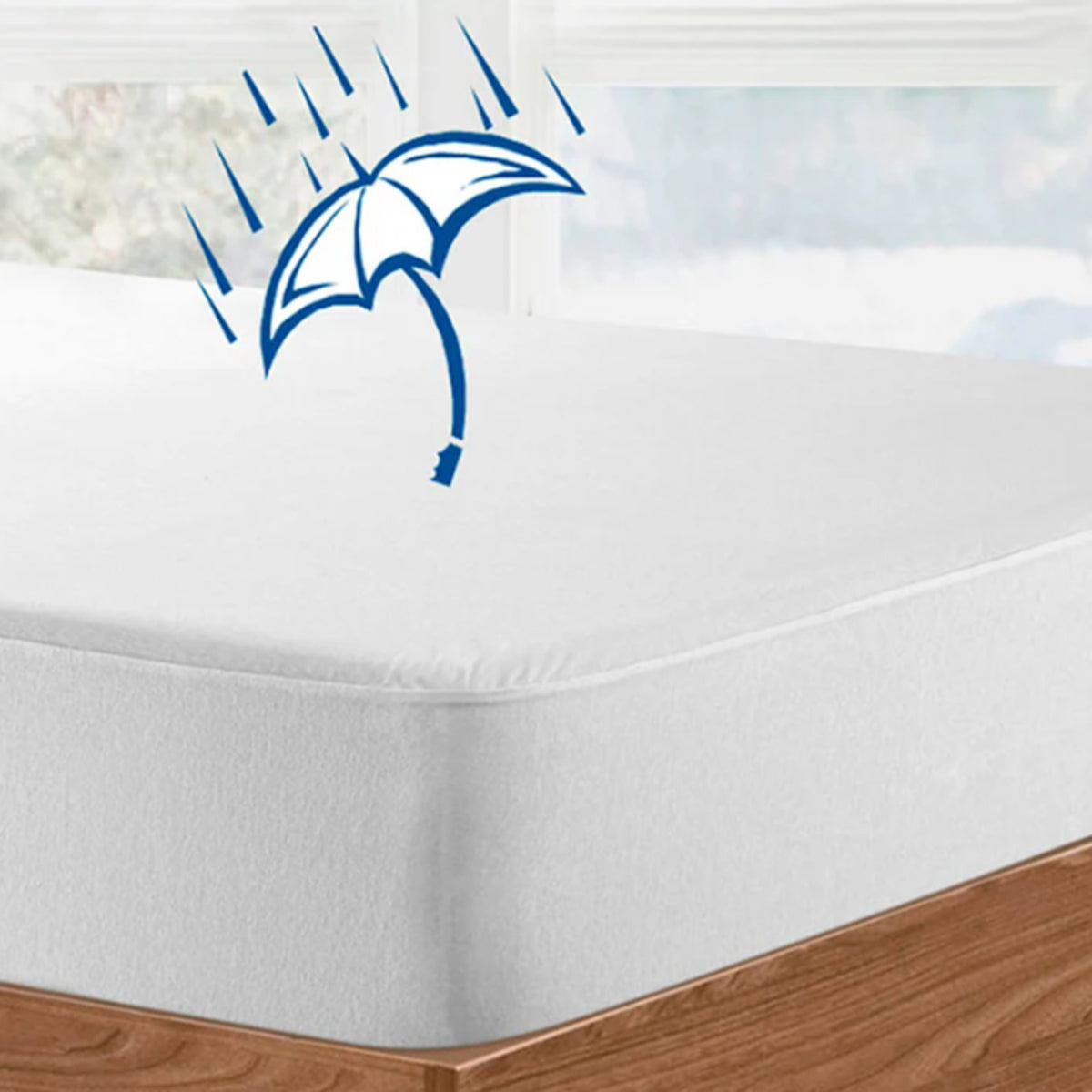 Protector de Colchón Soft Plus Blanco 200x200cm Impermeable 200 Hilos para Colchón King 200 X 200 Cm