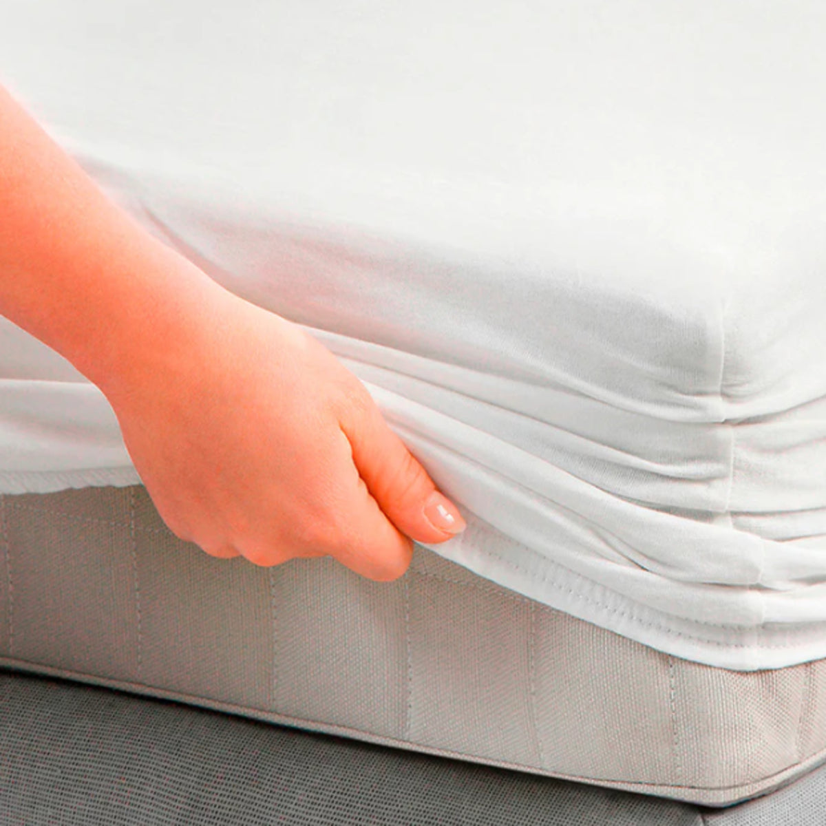 Protector de Colchón Blanco 160x190cm Impermeable 200 Hilos para Colchón Queen 160 X 190 Cm