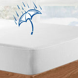 Protector de Colchón Jersey Blanco 120x190cm Impermeable 200 Hilos para Colchón Semidoble 120 X 190 Cm