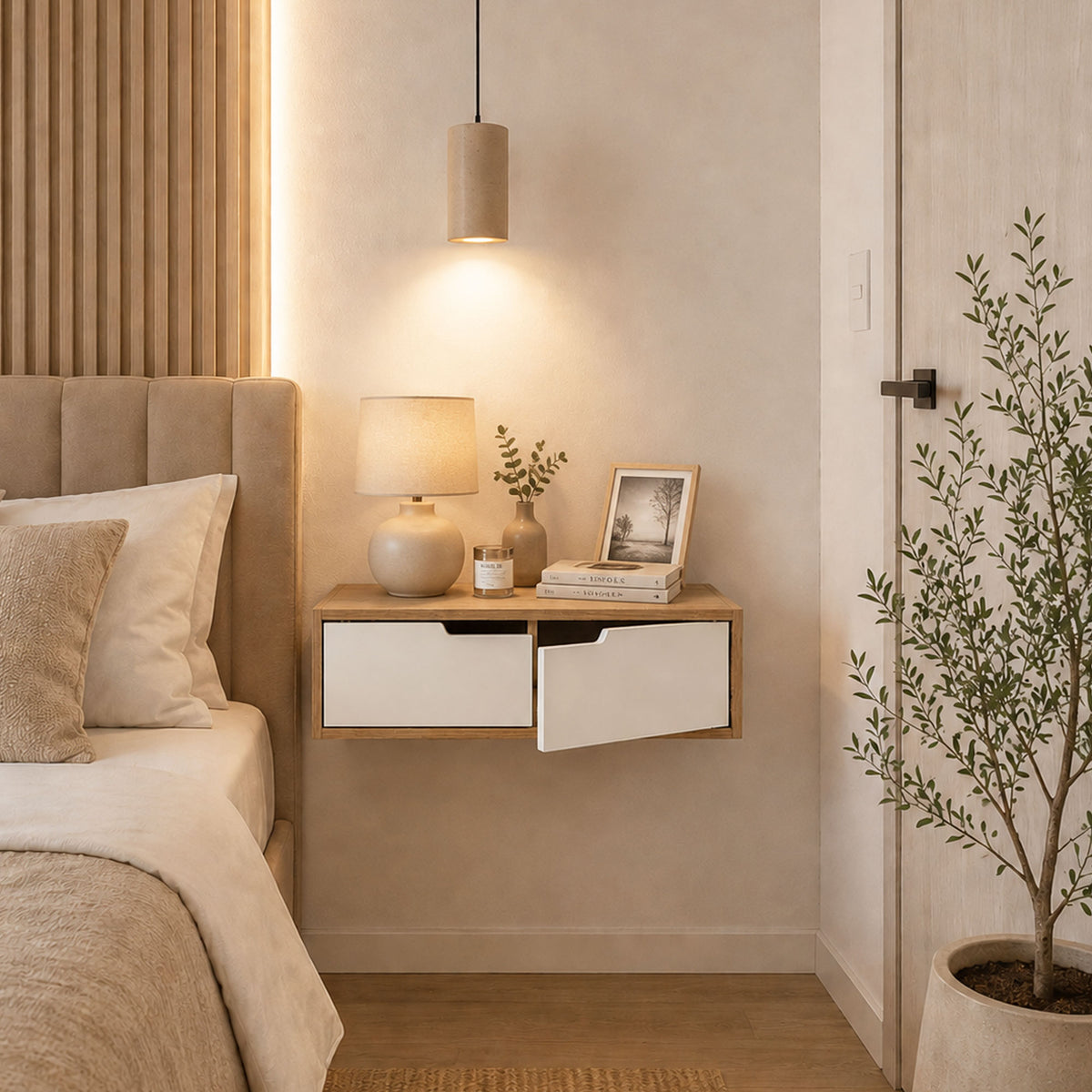 Repisa Innova Blanco 60x18cm con Un Cajón