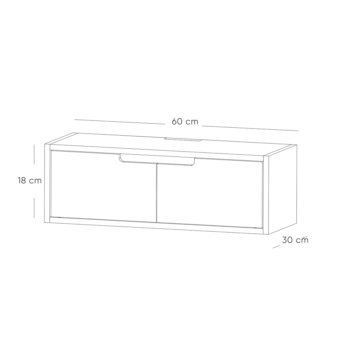Repisa Innova Blanco 60x18cm con Un Cajón