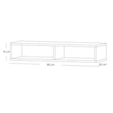 Repisa Rectangular Smart Pro Madera Natural 80x15cm con Un Entrepaño