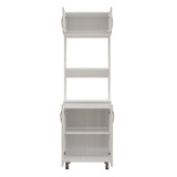 Alacena Natura Gris Hielo 60x199cm con Cuatro Puertas y con Patas