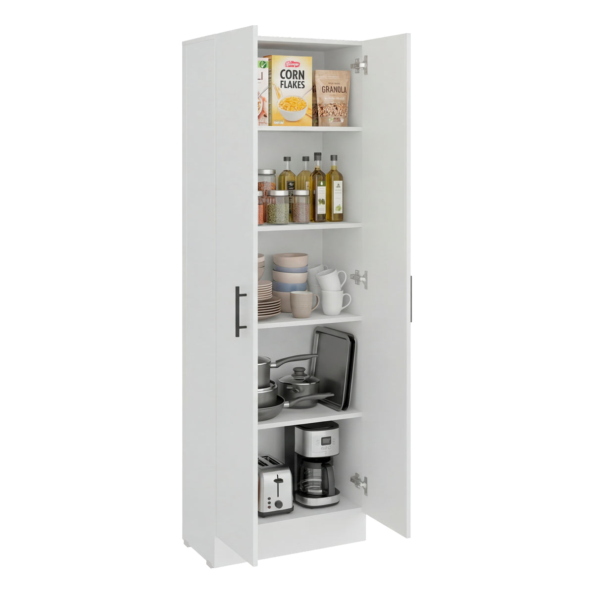 Alacena Tommy Blanco 56x170.8cm con Cuatro Puertas