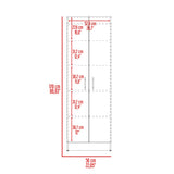Alacena Tommy Blanco 56x170.8cm con Cuatro Puertas