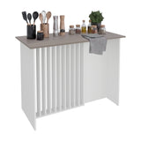 Barra de Cocina Alé Blanco y Cannolo 120x90cm sin Compartimientos