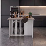 Barra de Cocina Alé Blanco y Cannolo 120x90cm sin Compartimientos