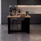 Barra de Cocina Alé Wengue Fresno 120x90cm sin Compartimientos