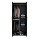 Closet Tera Milan y Wengue 80x195cm con Dos Puertas y Dos Entrepaños