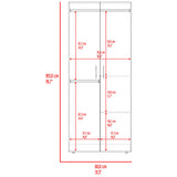 Closet Tera Milan y Wengue 80x195cm con Dos Puertas y Dos Entrepaños