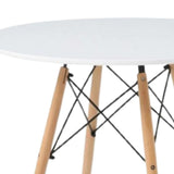 Mesa de Comedor Eames Blanco 80x75cm Ovalado de Cuatro Puestos sin Sillas
