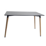Mesa de Comedor Eames Negro 120x75cm Rectangular de Seis Puestos sin Sillas
