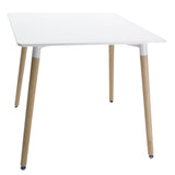 Mesa de Comedor Eames Blanco 80x75cm Cuadrado de Cuatro Puestos sin Sillas