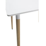Mesa de Comedor Eames Blanco 80x75cm Cuadrado de Cuatro Puestos sin Sillas