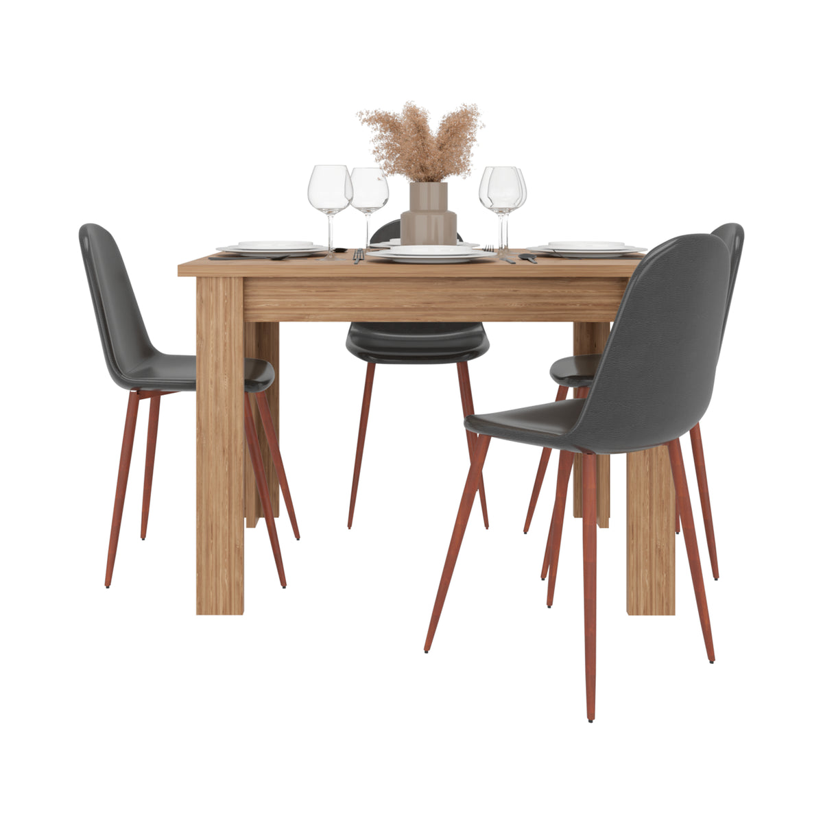Mesa de Comedor Portofino Miel 110x75.6cm Rectangular de Cuatro Puestos sin Sillas