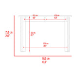 Mesa de Comedor Portofino Miel 110x75.6cm Rectangular de Cuatro Puestos sin Sillas