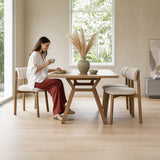 Juego de comedor Nara Mácula y Beige 144x75cm Rectangular de Cuatro Puestos con Cuatro Sillas