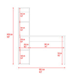 Escritorio con Biblioteca Aston Wengue 120.3x145.8cm sin Cajones