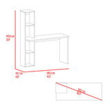 Escritorio con Biblioteca Aston Wengue 120.3x145.8cm sin Cajones