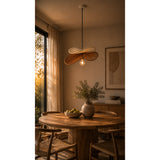 Lámpara de Techo Elán Crema y Marron Claro 50x19cm de una Luz Ajustable de Luz Cálida sin Bombillo