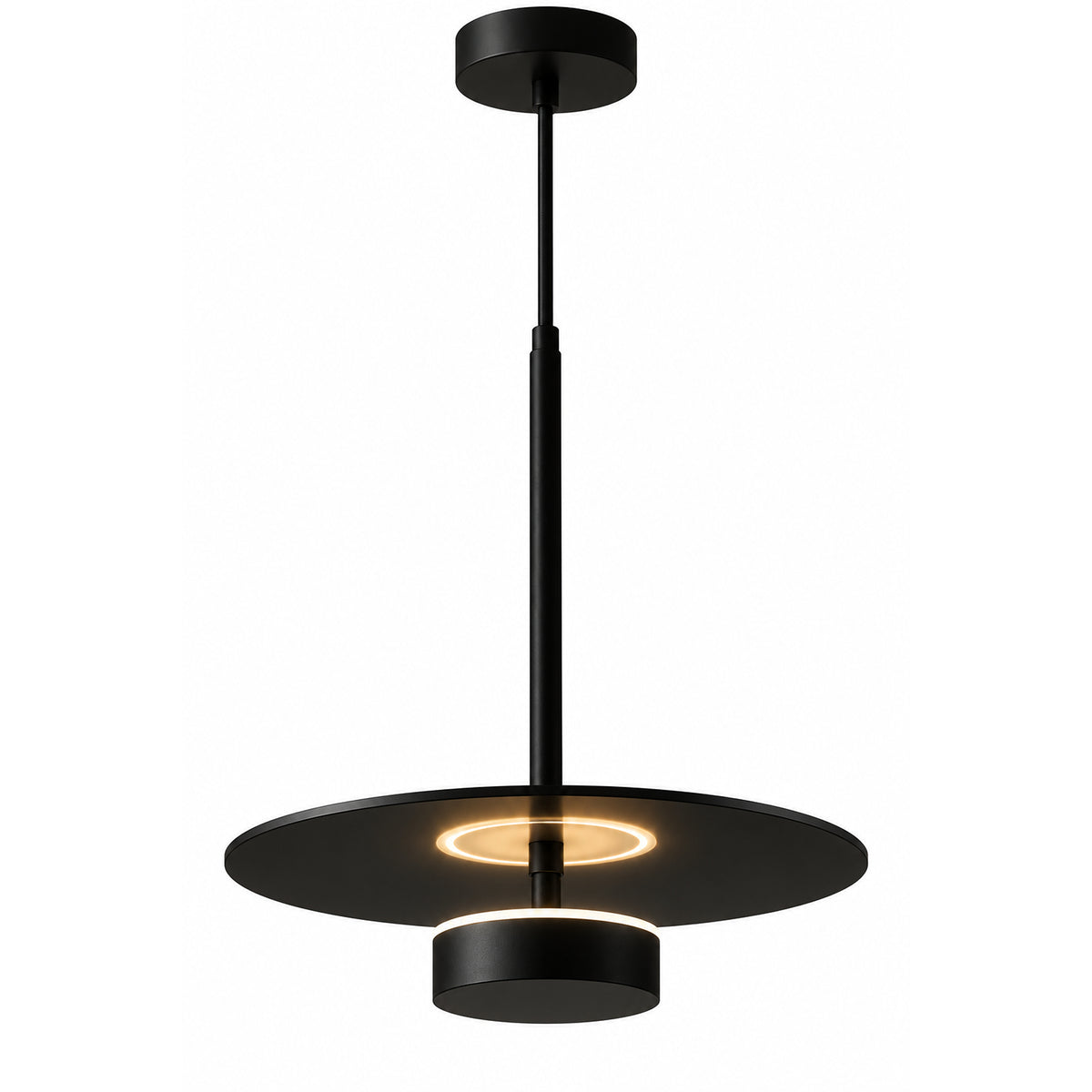 Lámpara de Techo Allure Negro 30x53cm de una Luz Ajustable de Luz Cálida con Bombillo LED