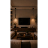 Lámpara de Techo Allure Negro 30x53cm de una Luz Ajustable de Luz Cálida con Bombillo LED