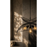 Lámpara de Techo Essor Negro 60x45cm de Tres Luces Ajustable de Luz Cálida con Bombillo LED